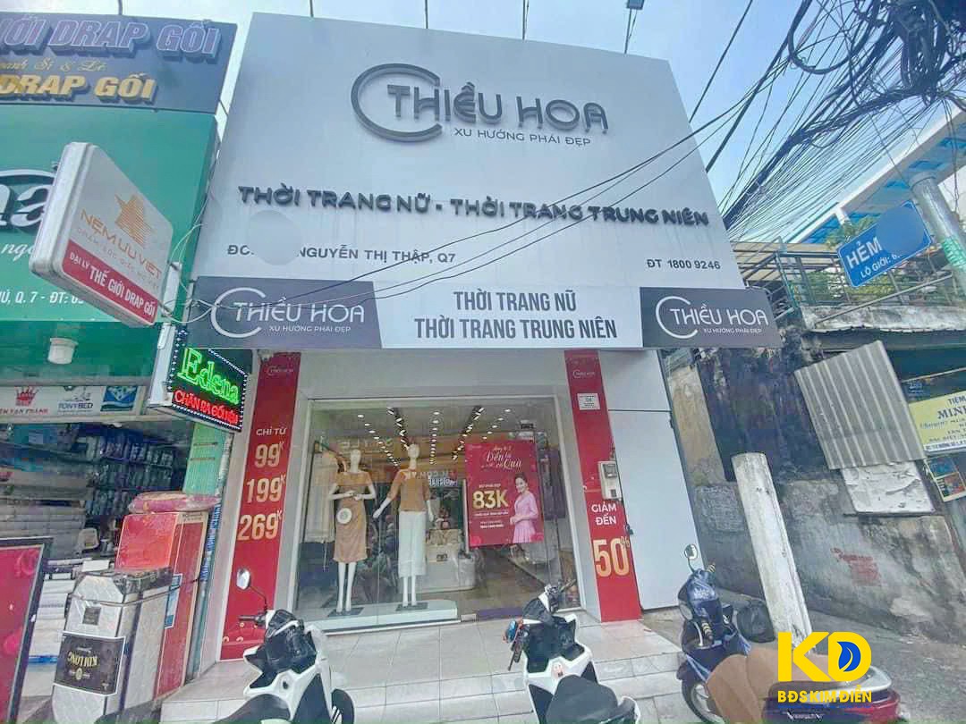 Cho thuê nhà nguyên căn mặt tiền đường Nguyễn Thị Thập P. Tân Phú Quận 7.